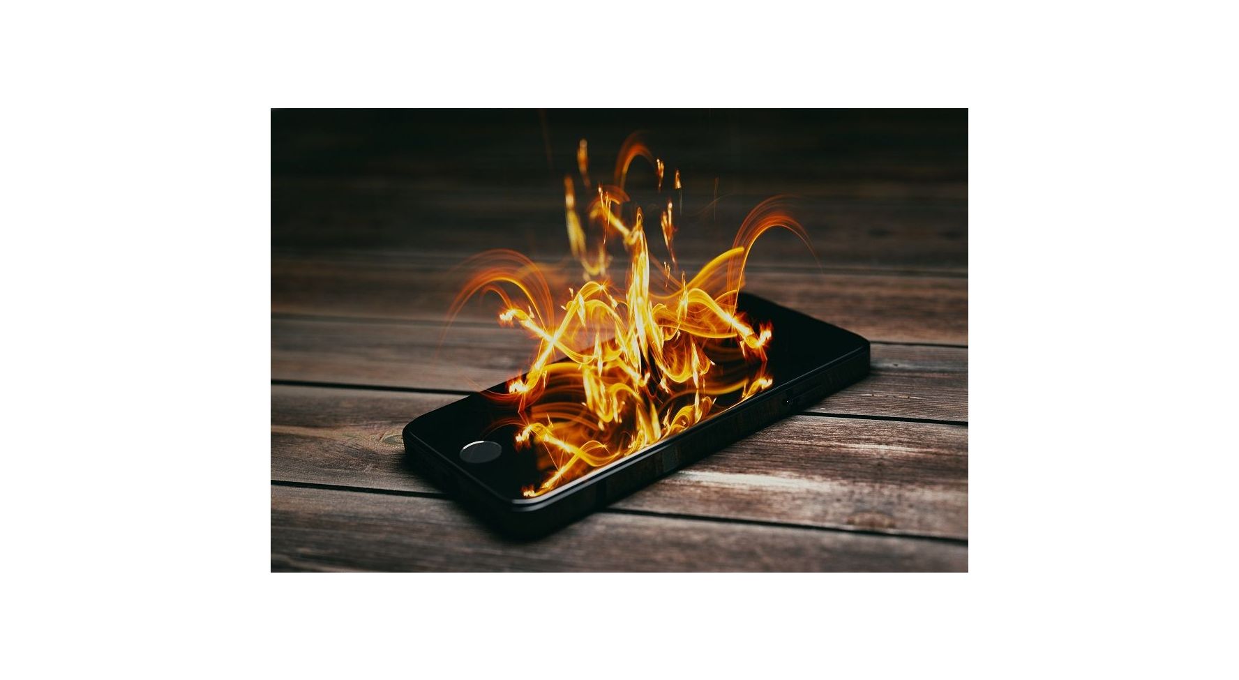 Phone on fire